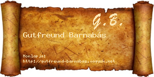 Gutfreund Barnabás névjegykártya