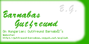 barnabas gutfreund business card
